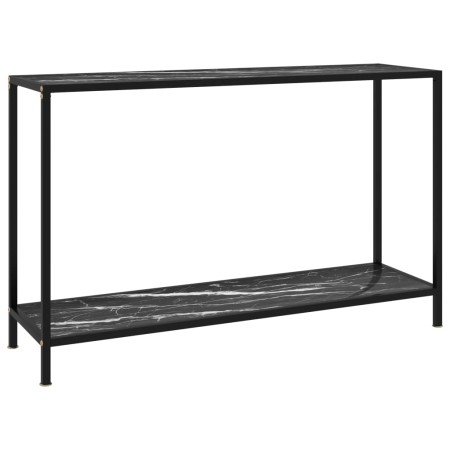 Mesa de consola negro vidrio templado 120x35x75 cm en Mesas auxiliares | Comprar online en Foru.es