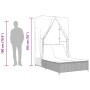 Tumbona doble con techo y cortinas ratán sintético beige de , Tumbonas - Ref: Foro24-368103, Precio: 262,19 €, Descuento: %