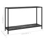 Mesa de consola negro vidrio templado 120x35x75 cm en Mesas auxiliares | Comprar online en Foru.es