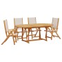 Juego comedor de jardín 5 pzas madera maciza acacia y textileno de , Conjuntos de jardín - Ref: Foro24-3279286, Precio: 580,5...