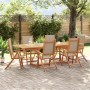 Juego comedor de jardín 7 pzas madera maciza acacia y textileno de , Conjuntos de jardín - Ref: Foro24-3279320, Precio: 844,6...