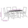 Juego comedor de jardín 5 pzas madera maciza acacia y textileno de , Conjuntos de jardín - Ref: Foro24-3279322, Precio: 584,1...
