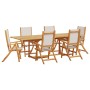 Juego comedor de jardín 7 pzas madera maciza acacia y textileno de , Conjuntos de jardín - Ref: Foro24-3279292, Precio: 794,4...