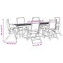 Juego comedor de jardín 7 pzas madera maciza acacia y textileno de , Conjuntos de jardín - Ref: Foro24-3279292, Precio: 794,4...