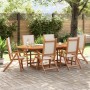 Juego comedor de jardín 7 pzas madera maciza acacia y textileno de , Conjuntos de jardín - Ref: Foro24-3279290, Precio: 774,4...