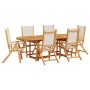 Juego comedor de jardín 7 pzas madera maciza acacia y textileno de , Conjuntos de jardín - Ref: Foro24-3279290, Precio: 774,4...
