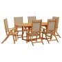 Juego comedor de jardín 7 pzas madera maciza acacia y textileno de , Conjuntos de jardín - Ref: Foro24-3279315, Precio: 791,5...