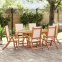 Juego comedor de jardín 7 pzas madera maciza acacia y textileno de , Conjuntos de jardín - Ref: Foro24-3279273, Precio: 730,4...