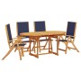 Juego comedor de jardín 5 pzas madera maciza acacia y textileno de , Conjuntos de jardín - Ref: Foro24-3279308, Precio: 545,0...