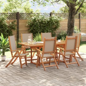 Juego comedor de jardín 7 pzas madera maciza acacia y textileno de , Conjuntos de jardín - Ref: Foro24-3279317, Precio: 836,7...