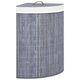 Cesto para la ropa sucia de esquina bambú gris 60 L de vidaXL, Cestas para ropa - Ref: Foro24-320761, Precio: 30,43 €, Descue...