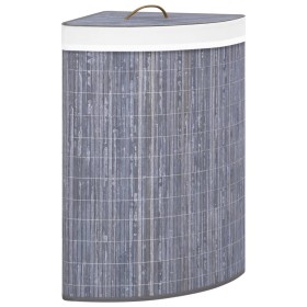 Cesto para la ropa sucia de esquina bambú gris 60 L de vidaXL, Cestas para ropa - Ref: Foro24-320761, Precio: 31,16 €, Descue...