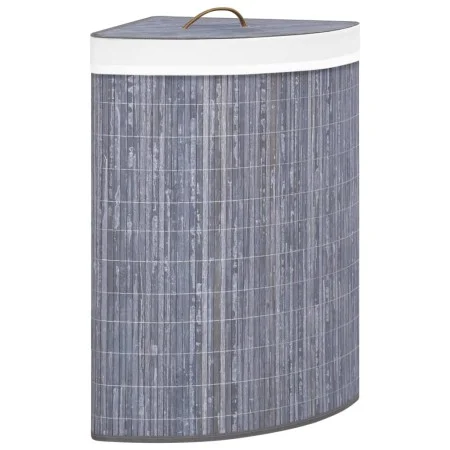 Cesto para la ropa sucia de esquina bambú gris 60 L de vidaXL, Cestas para ropa - Ref: Foro24-320761, Precio: 30,43 €, Descue...