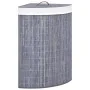 Cesto para la ropa sucia de esquina bambú gris 60 L de vidaXL, Cestas para ropa - Ref: Foro24-320761, Precio: 30,43 €, Descue...