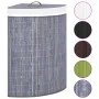 Cesto para la ropa sucia de esquina bambú gris 60 L de vidaXL, Cestas para ropa - Ref: Foro24-320761, Precio: 30,43 €, Descue...