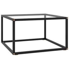 Mesa de centro con vidrio templado negro 60x60x35 cm en Mesas de centro | Comprar online en Foru.es