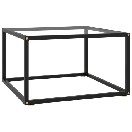 Mesa de centro con vidrio templado negro 60x60x35 cm en Mesas de centro | Comprar online en Foru.es