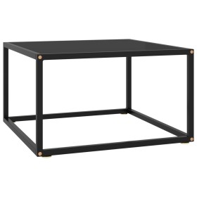 Mesa de centro negra con vidrio negro 60x60x35 cm en Mesas de centro | Comprar online en Foru.es