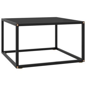 Mesa de centro negra con vidrio negro 60x60x35 cm en Mesas de centro | Comprar online en Foru.es