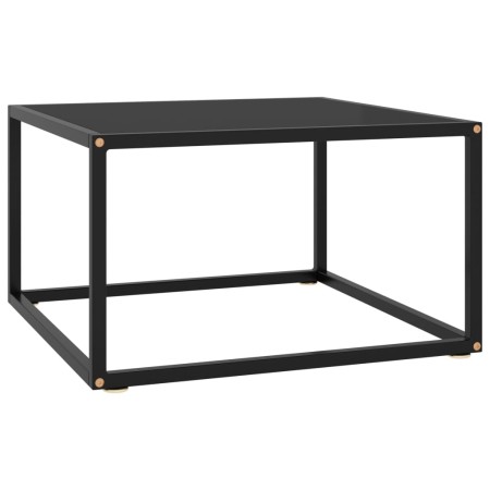 Mesa de centro negra con vidrio negro 60x60x35 cm en Mesas de centro | Comprar online en Foru.es