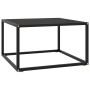 Mesa de centro negra con vidrio negro 60x60x35 cm en Mesas de centro | Comprar online en Foru.es