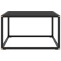Mesa de centro negra con vidrio negro 60x60x35 cm en Mesas de centro | Comprar online en Foru.es