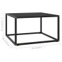 Mesa de centro negra con vidrio negro 60x60x35 cm en Mesas de centro | Comprar online en Foru.es