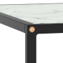 Mesa de centro negra con vidrio de mármol blanco 60x60x35 cm en Mesas de centro | Comprar online en Foru.es