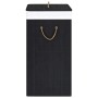 Cesto de la ropa sucia de bambú 2 secciones negro 100 l de vidaXL, Cestas para ropa - Ref: Foro24-320746, Precio: 33,80 €, De...