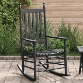 Mecedora con asiento curvo madera maciza de álamo negro de , Mecedoras - Ref: Foro24-4008870, Precio: 104,29 €, Descuento: %