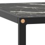 Mesa de centro negra con vidrio de mármol negro 60x60x35 cm en Mesas de centro | Comprar online en Foru.es