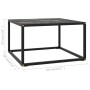 Mesa de centro negra con vidrio de mármol negro 60x60x35 cm en Mesas de centro | Comprar online en Foru.es