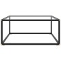 Mesa de centro negra con vidrio templado 80x80x35 cm en Mesas de centro | Comprar online en Foru.es