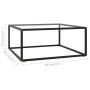 Mesa de centro negra con vidrio templado 80x80x35 cm en Mesas de centro | Comprar online en Foru.es