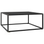 Mesa de centro negra con vidrio negro 80x80x35 cm en Mesas de centro | Comprar online en Foru.es