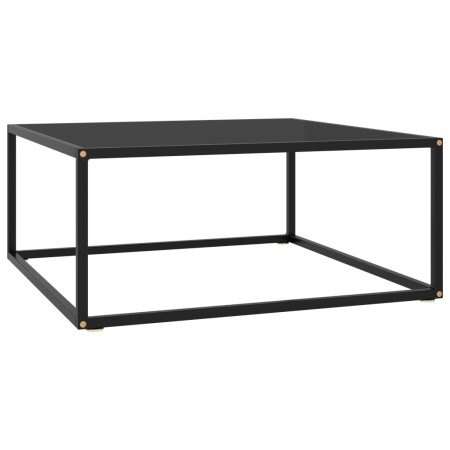Mesa de centro negra con vidrio negro 80x80x35 cm en Mesas de centro | Comprar online en Foru.es