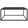 Mesa de centro negra con vidrio negro 80x80x35 cm en Mesas de centro | Comprar online en Foru.es