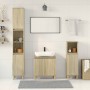 Set de muebles de baño 3 pzas madera contrachapada roble Sonoma de , Muebles de baño - Ref: Foro24-3307670, Precio: 166,73 €,...