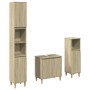 Set de muebles de baño 3 pzas madera contrachapada roble Sonoma de , Muebles de baño - Ref: Foro24-3307670, Precio: 166,73 €,...