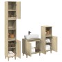 Set de muebles de baño 3 pzas madera contrachapada roble Sonoma de , Muebles de baño - Ref: Foro24-3307670, Precio: 166,73 €,...