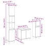 Set de muebles de baño 3 pzas madera contrachapada roble Sonoma de , Muebles de baño - Ref: Foro24-3307670, Precio: 166,73 €,...