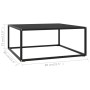 Mesa de centro negra con vidrio negro 80x80x35 cm en Mesas de centro | Comprar online en Foru.es