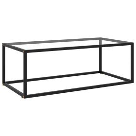 Mesa de centro negra con vidrio templado 100x50x35 cm en Mesas de centro | Comprar online en Foru.es