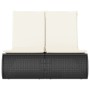 Tumbona doble con cojines ratán sintético negro de , Tumbonas - Ref: Foro24-368090, Precio: 259,27 €, Descuento: %