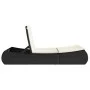 Tumbona doble con cojines ratán sintético negro de , Tumbonas - Ref: Foro24-368090, Precio: 303,79 €, Descuento: %