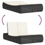 Tumbona doble con cojines ratán sintético negro de , Tumbonas - Ref: Foro24-368090, Precio: 259,27 €, Descuento: %