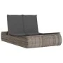 Double sun lounger with gray synthetic rattan cushions by , Loungers - Ref: Foro24-368092, Price: 313,44 €, Discount: %
