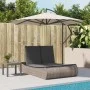 Double sun lounger with gray synthetic rattan cushions by , Loungers - Ref: Foro24-368092, Price: 313,44 €, Discount: %