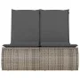 Doppel-Liegestuhl mit grauen Polstern aus synthetischem Rattan von , Liegen - Ref: Foro24-368092, Preis: 313,44 €, Rabatt: %