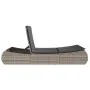 Double sun lounger with gray synthetic rattan cushions by , Loungers - Ref: Foro24-368092, Price: 313,44 €, Discount: %